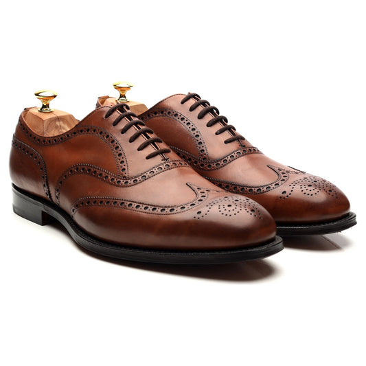 100% Hand Crafted Tan Brown Leather Brogues
