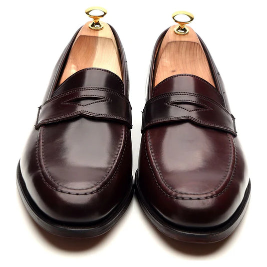 100% Hand Crafted New & Lingwood Burgundy Cordovan Leather Loafers