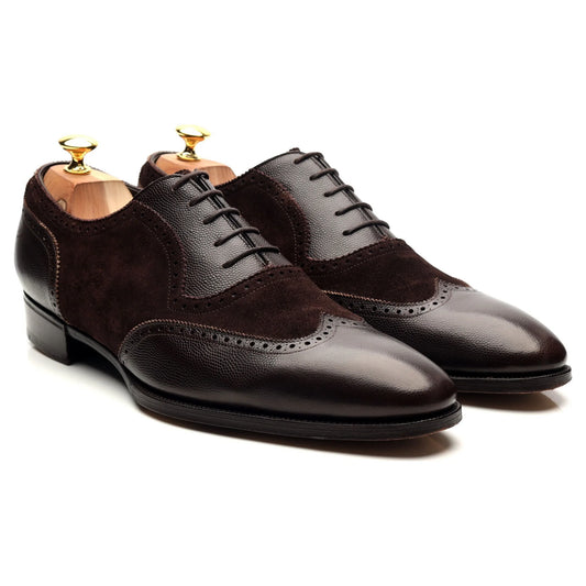 100% Hand Crafted ark Brown Leather Oxford