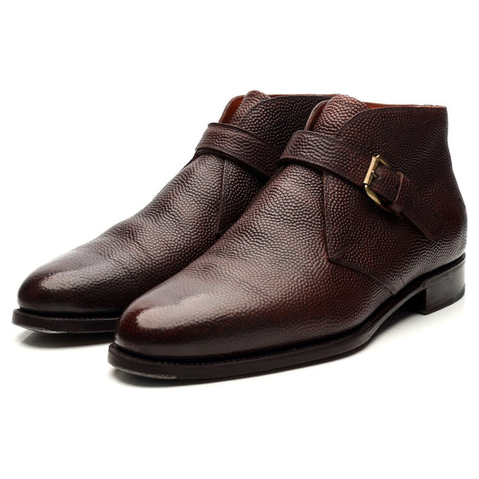 100% Hand Crafted Dark Brown Monk Strap Boots