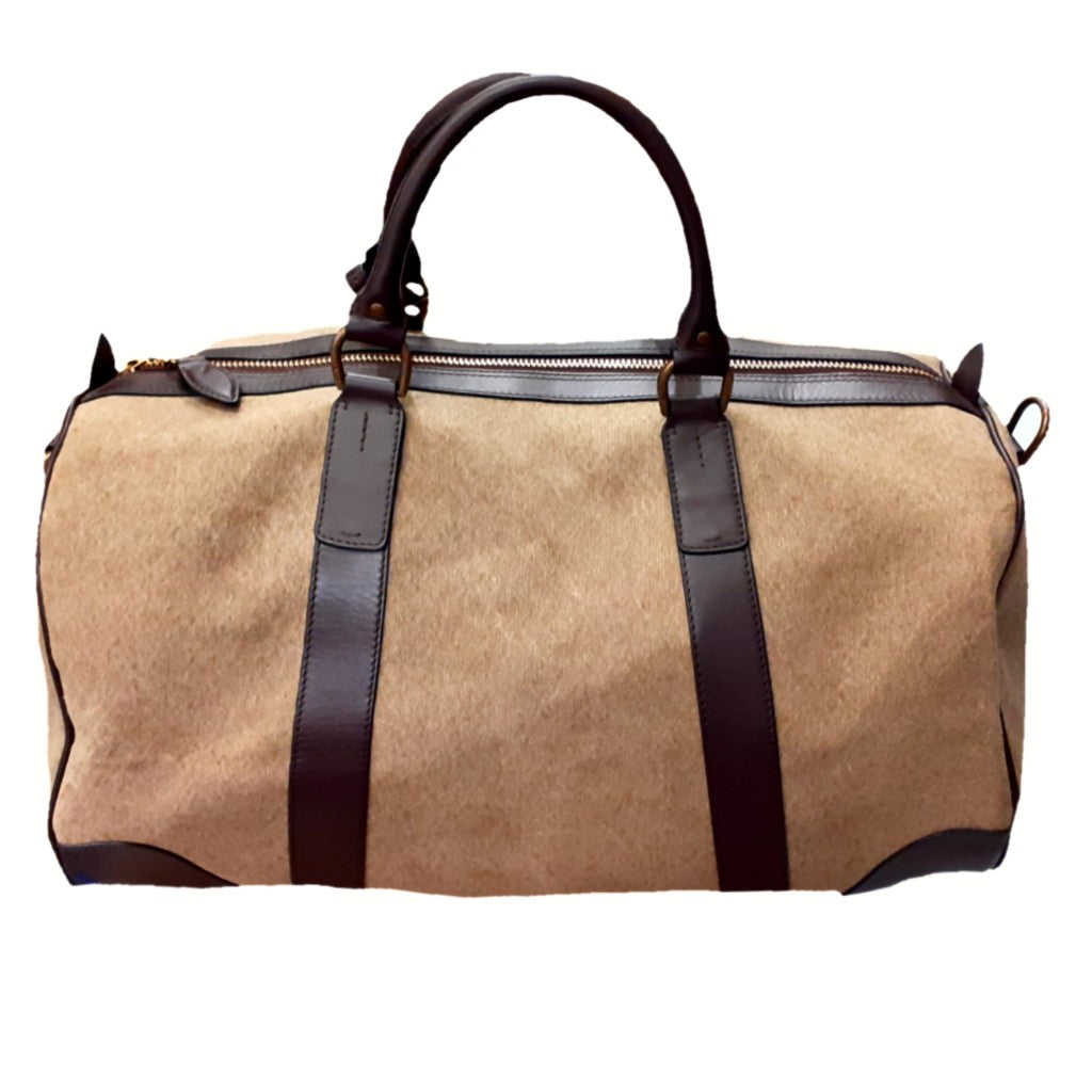 Louis Denis Spacious Weekender Duffle Bag, Waterproof Canvas Leather Bag.