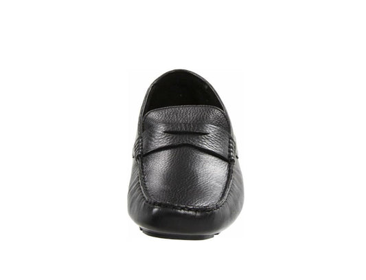 Premium Genuine Leather Men Leather Loafers (Classic Black).