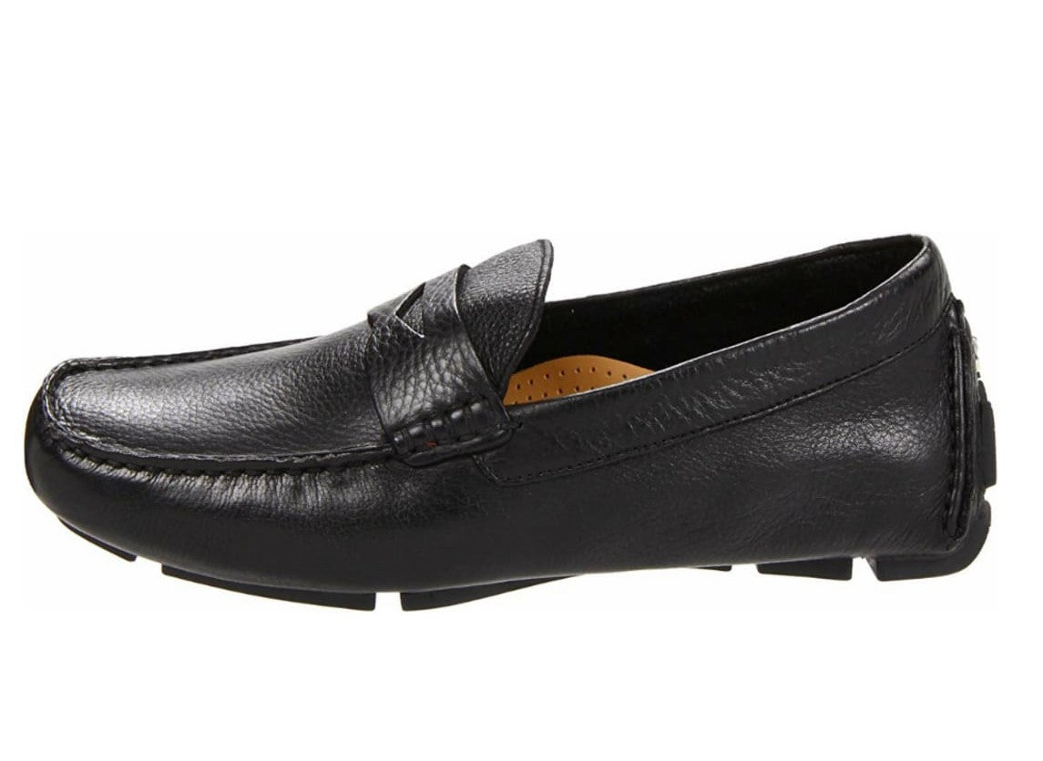 Premium Genuine Leather Men Leather Loafers (Classic Black).