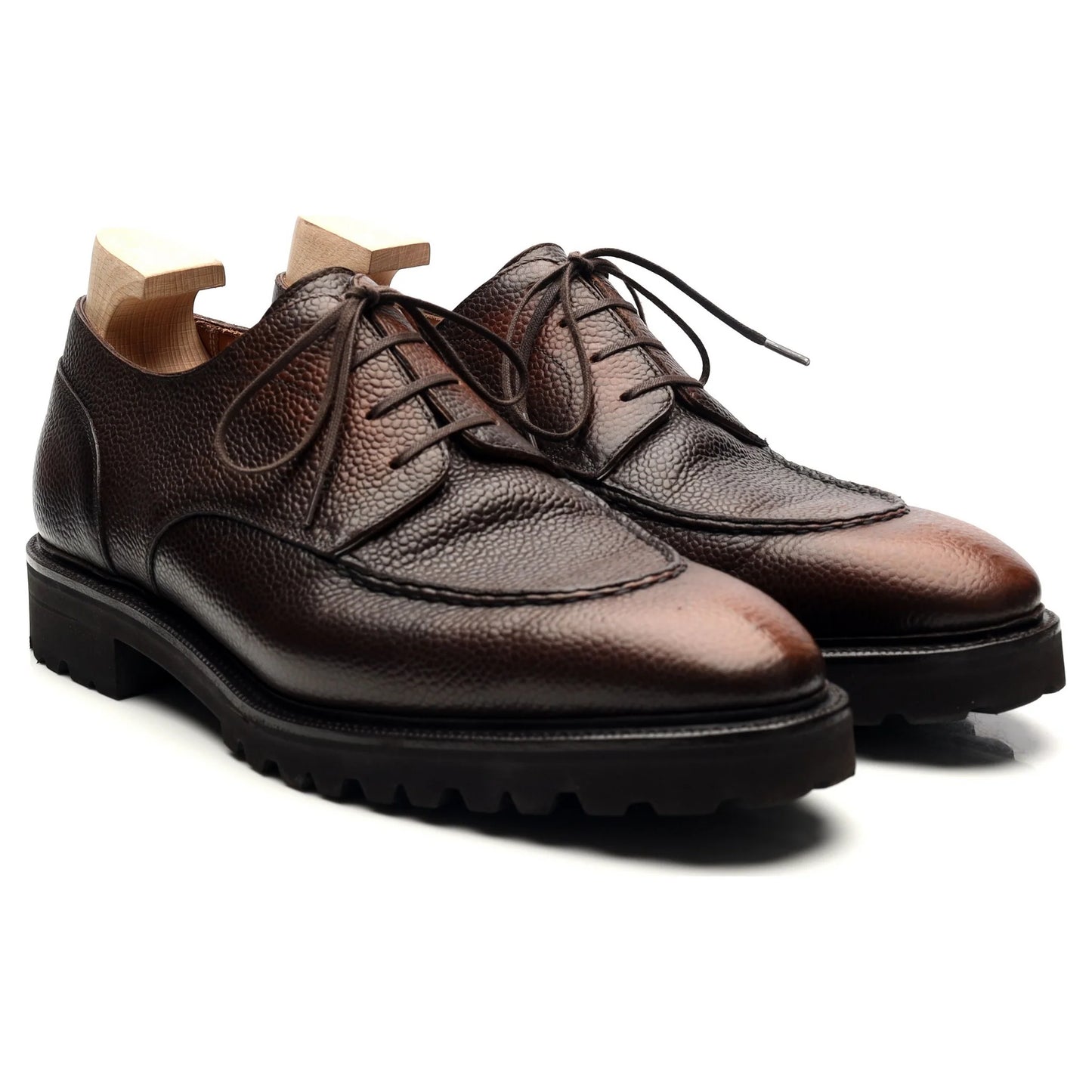 100% Hand Crafted Dark Brown Leather Derby