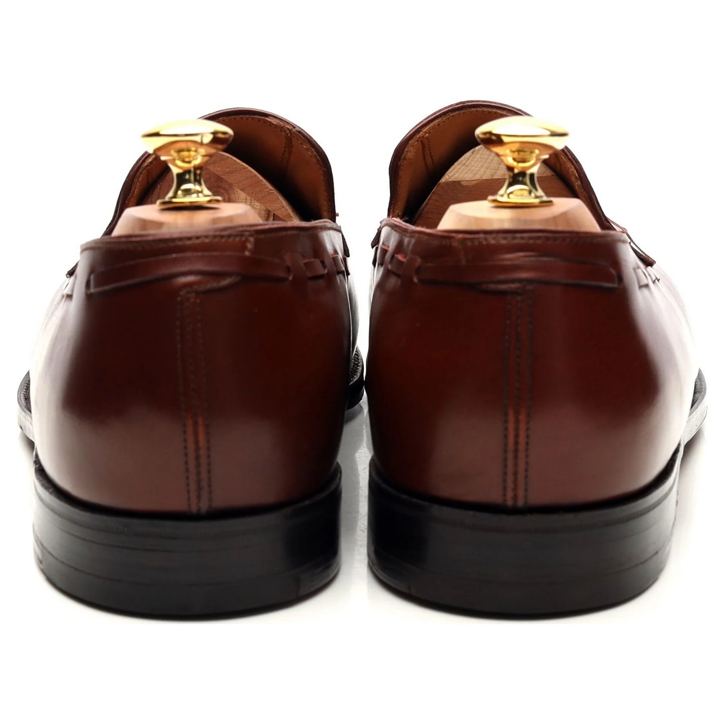 100% Hand Crafted Tan Brown Leather Tassel Loafers