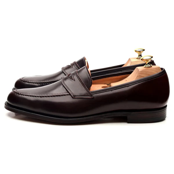 100% Hand Crafted New & Lingwood Burgundy Cordovan Leather Loafers