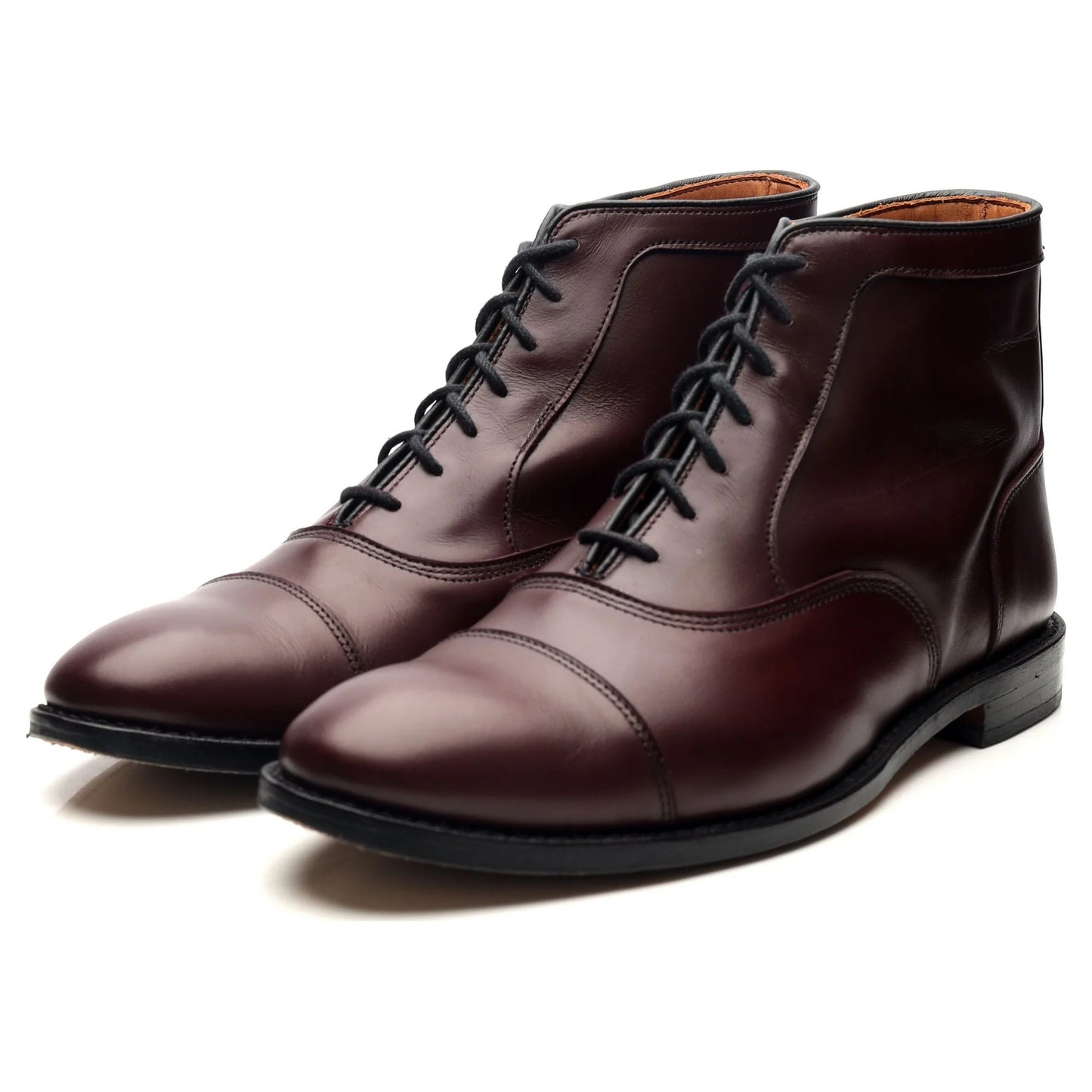 100% Hand Crafted Brown Burgundy Leather Boots