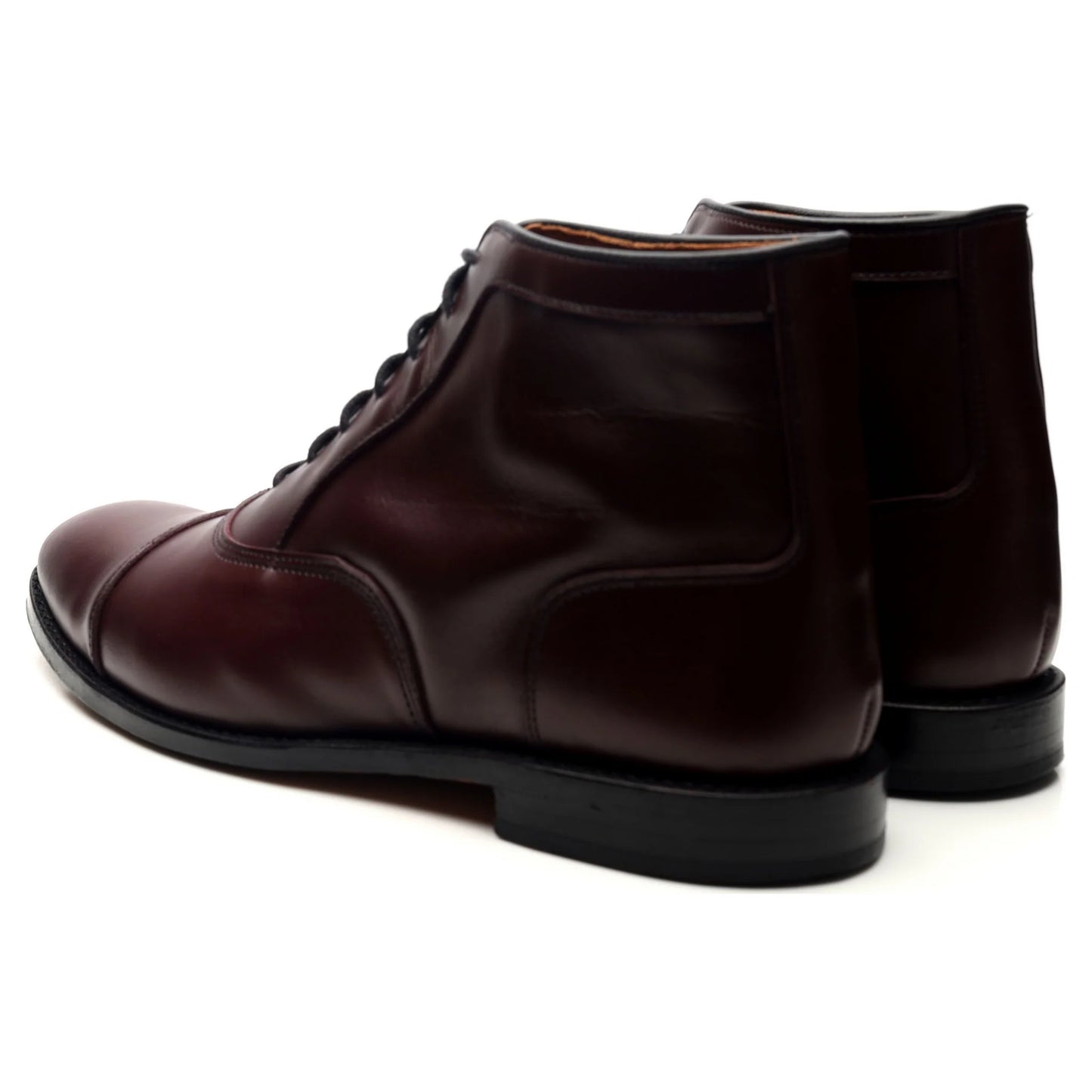 100% Hand Crafted Brown Burgundy Leather Boots