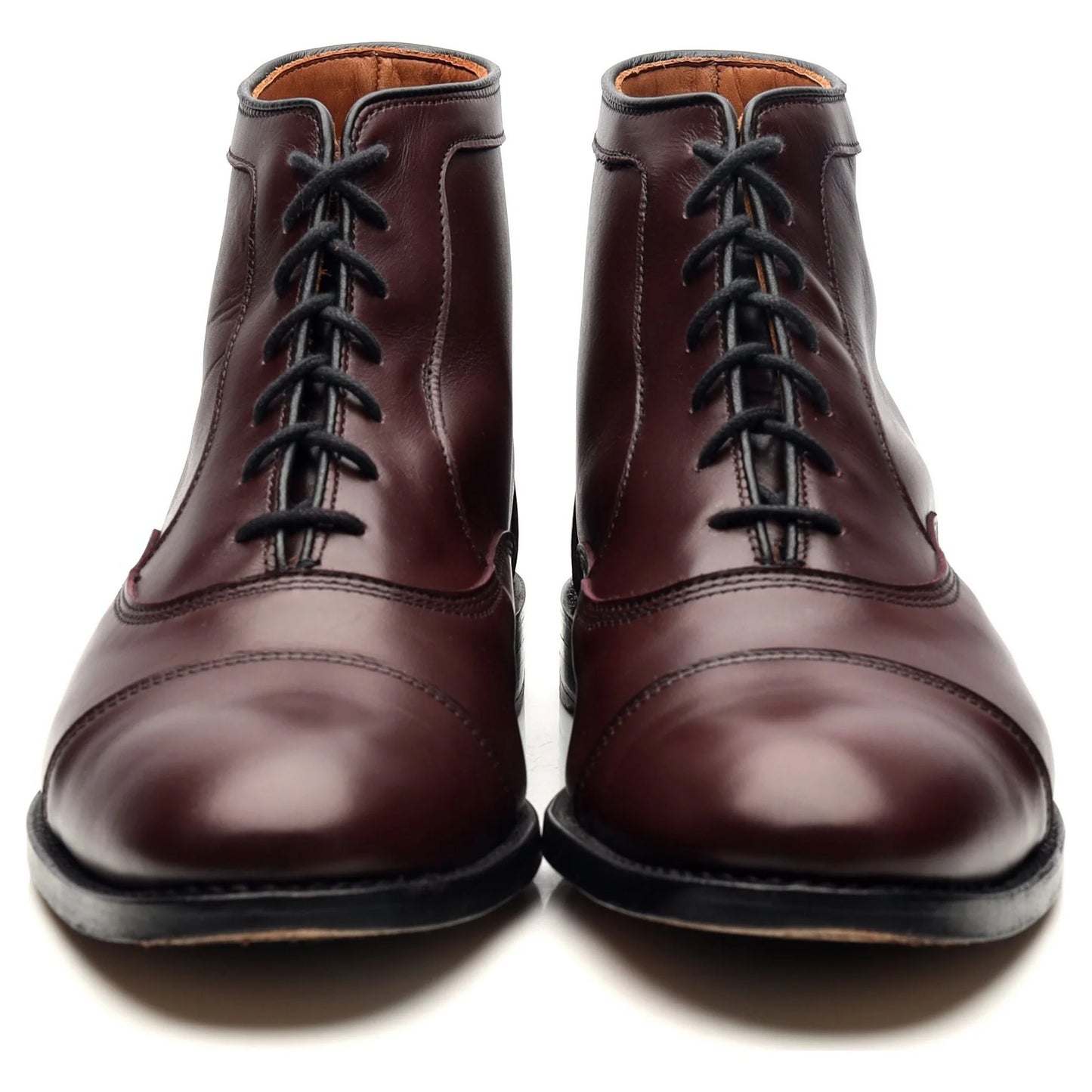 100% Hand Crafted Brown Burgundy Leather Boots