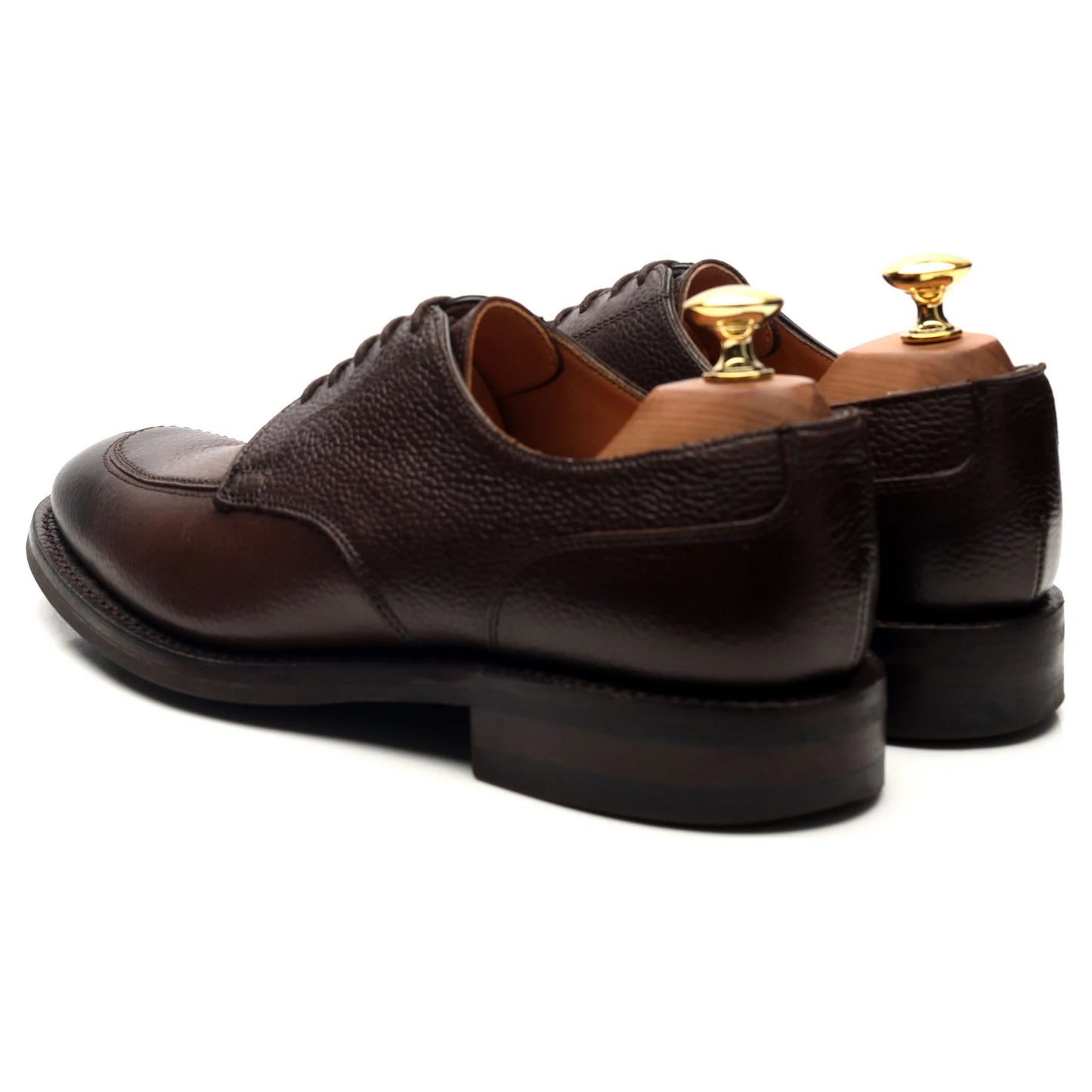 100% Hand Crafted Dark Brown Leather Derby