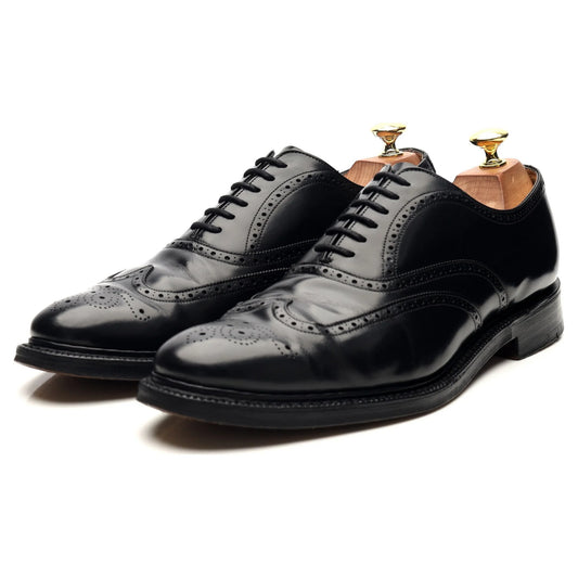 100% Hand Crafted Black Leather Oxford Brogues