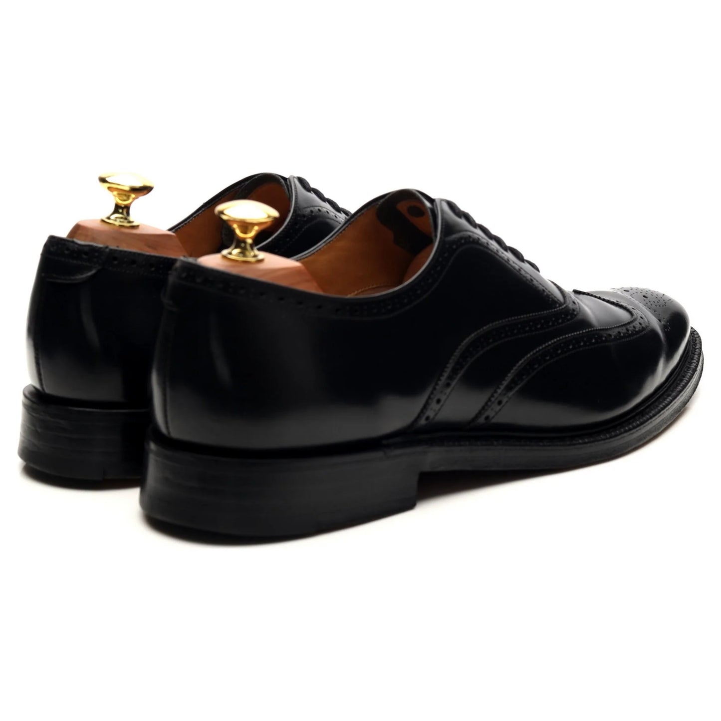 100% Hand Crafted Black Leather Oxford Brogues