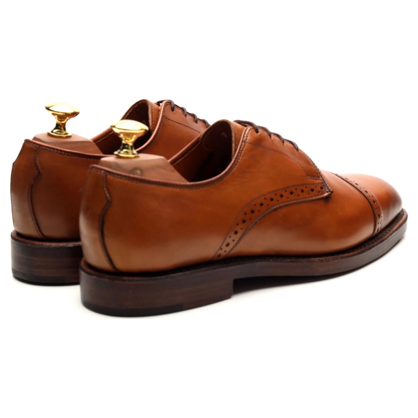 100% Hand Crafted Tan Brown Leather Derby