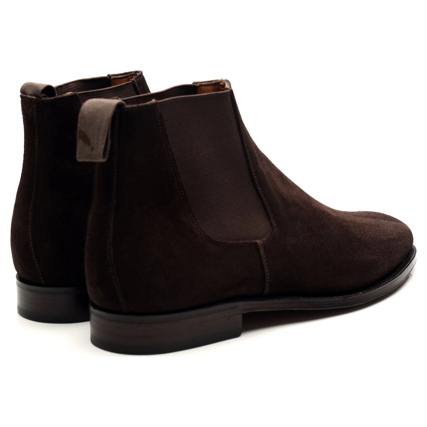 100% Hand Crafted Dark Brown Suede Chelsea Boots