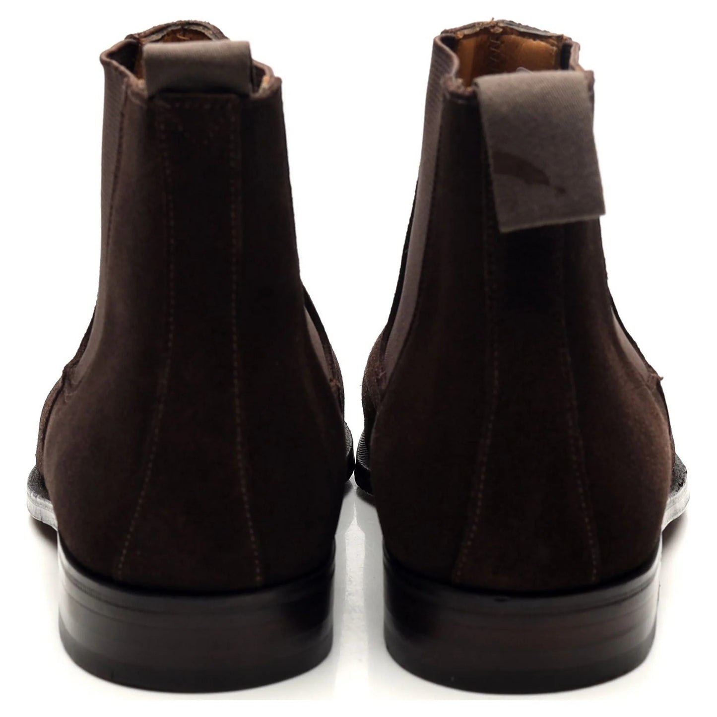 100% Hand Crafted Dark Brown Suede Chelsea Boots