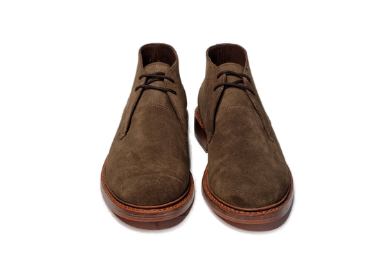 100% Hand Crafted Two eyelet classic brown suede Chukka boot