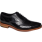 100% Hand Crafted Black Oxford shoes. Stylish wingtip brogue