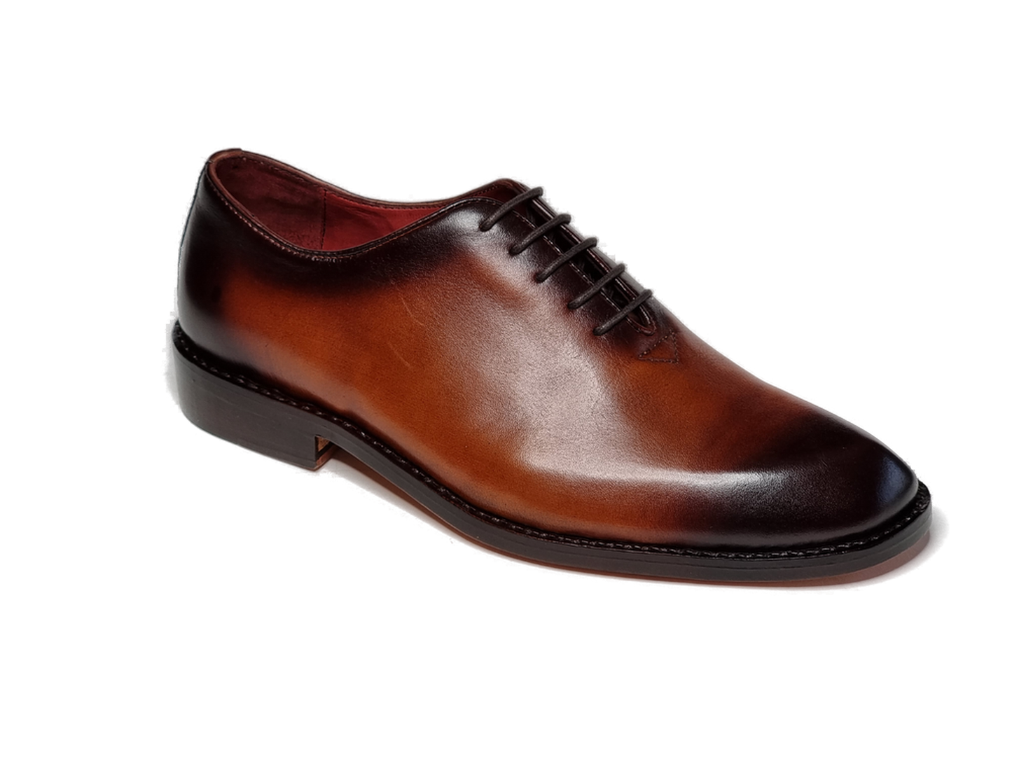 100% Hand Crafted Brown whole cut Oxford shoes