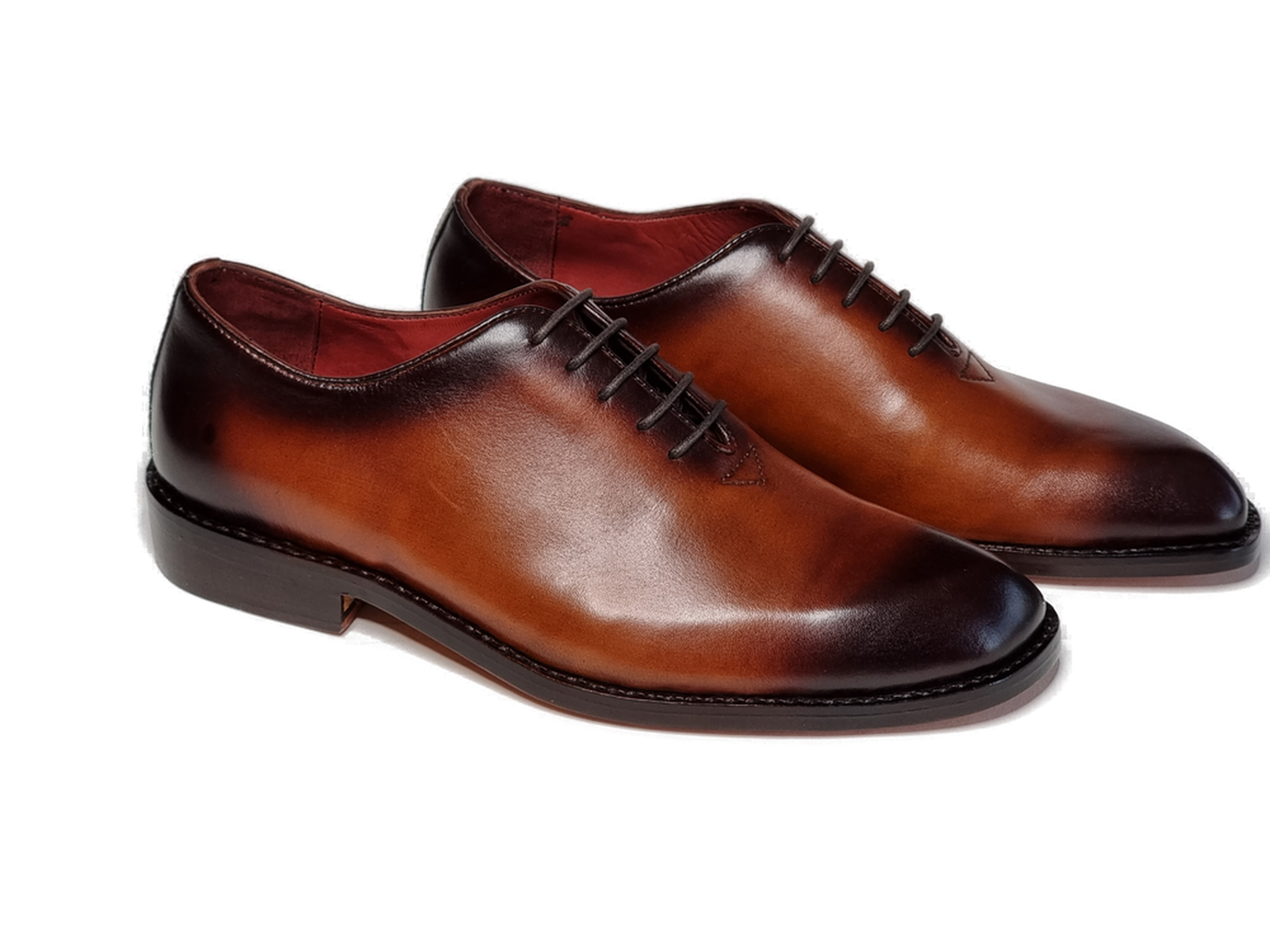 100% Hand Crafted Brown whole cut Oxford shoes