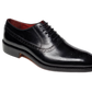 100% Hand Crafted Black shiny brogue detailing Oxford shoes