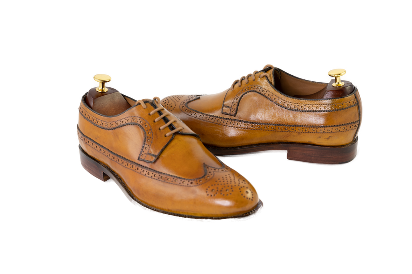 Hand Crafted Tan Men’s Derby Shoes