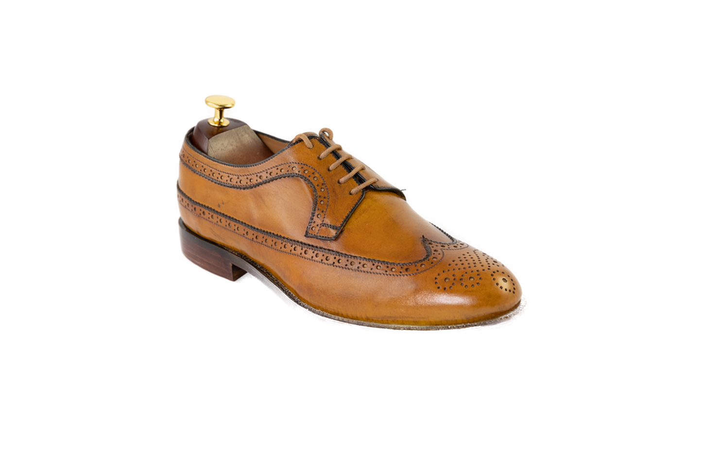 Hand Crafted Tan Men’s Derby Shoes