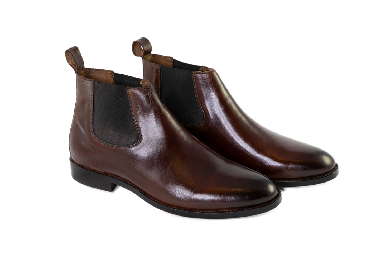 Hand Crafted Round Brown toe classic brown Chelsea