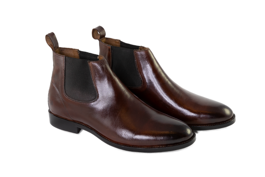 Hand Crafted Round Brown toe classic brown Chelsea