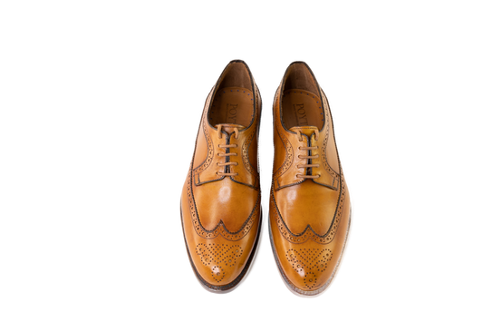 Hand Crafted Tan Men’s Derby Shoes