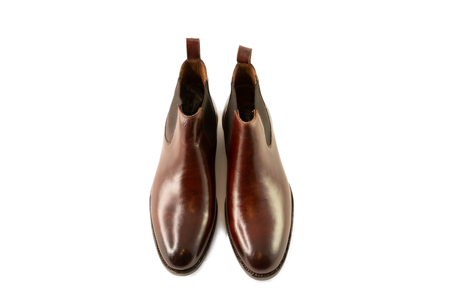 Hand Crafted Round Brown toe classic brown Chelsea