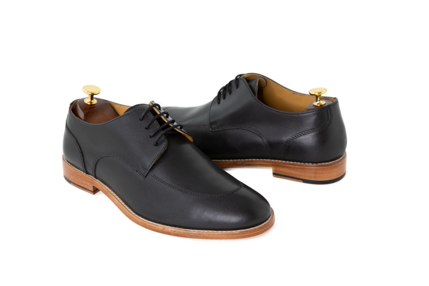 Hand Crafted Brown patina finish Derby shoes