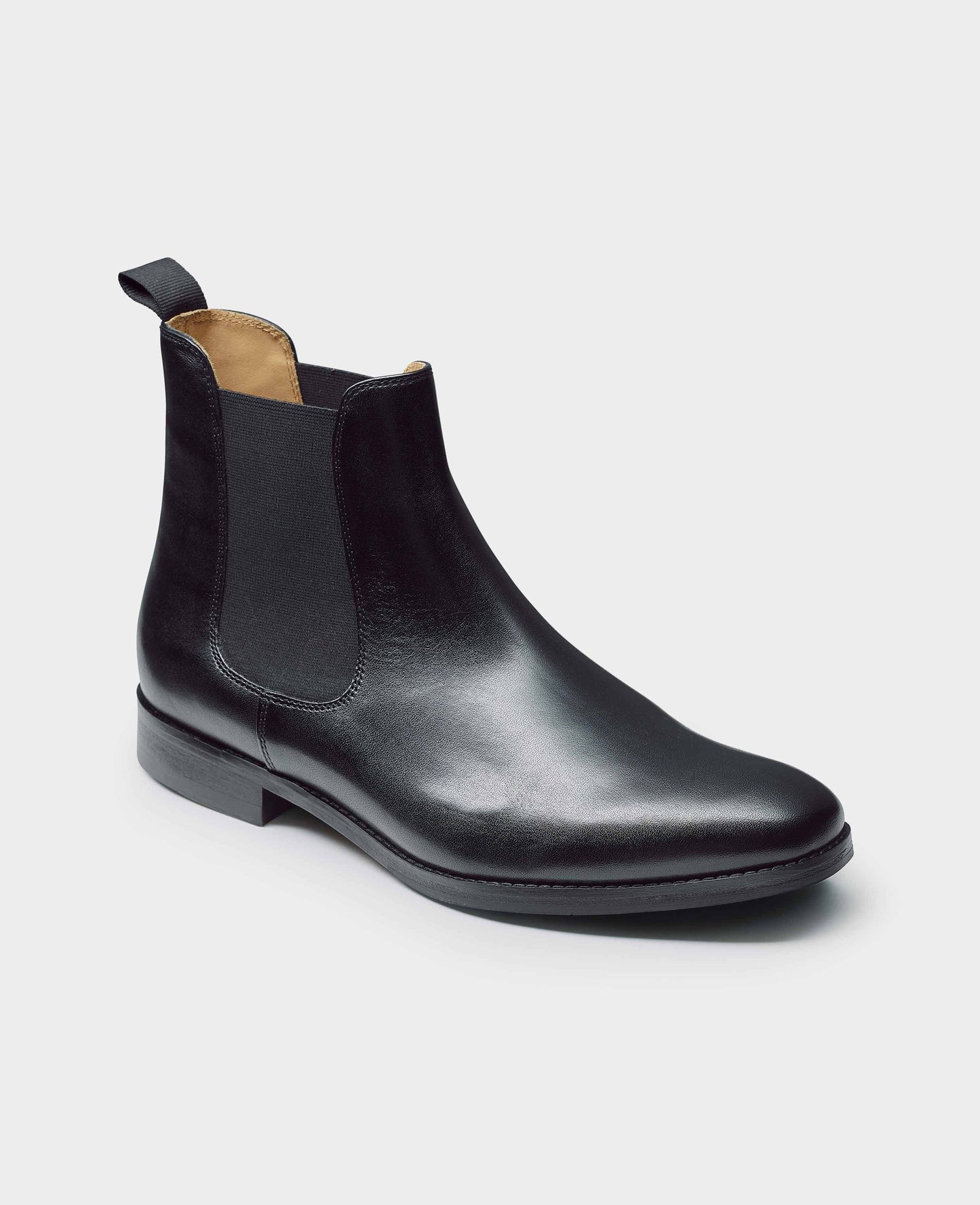 Black Leather Chelsea Boots