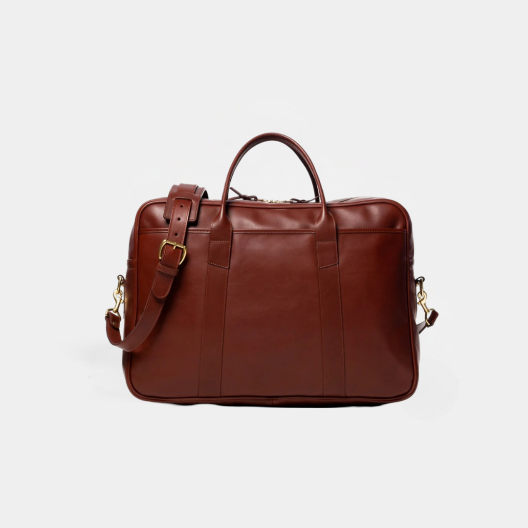 Louis Denis  Weekend Duffle Traveler, Water Proof Tumbled Leather Bag