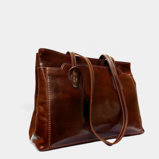 Louis Denis Brown Leather Duffle Bag