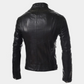 Genuine Leather In Black Slim Fit Jacket