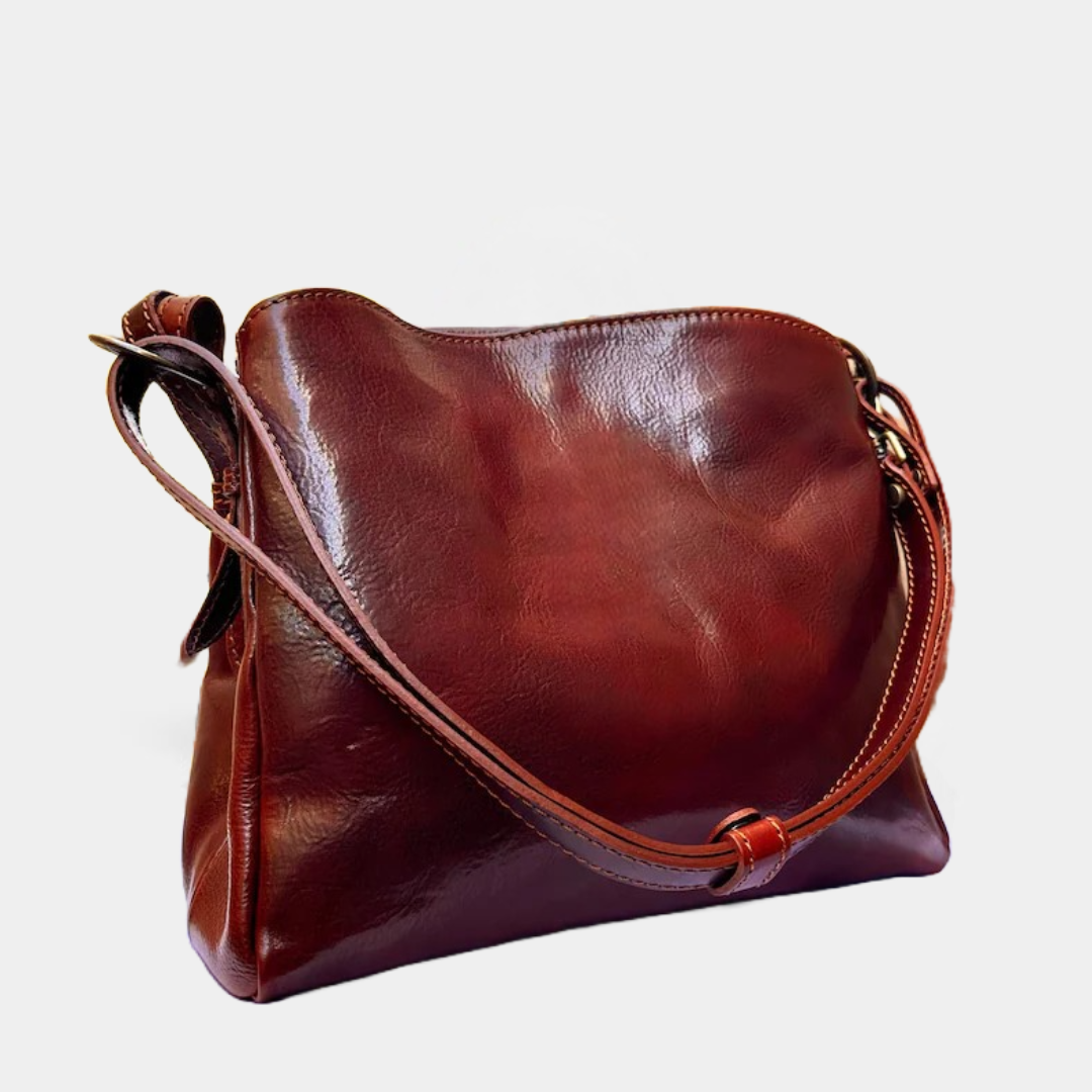 Louis Denis Brown Leather Duffle Bag