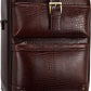 Louis Denis Leather Trolley Bag Suitcase for Men (Brown)